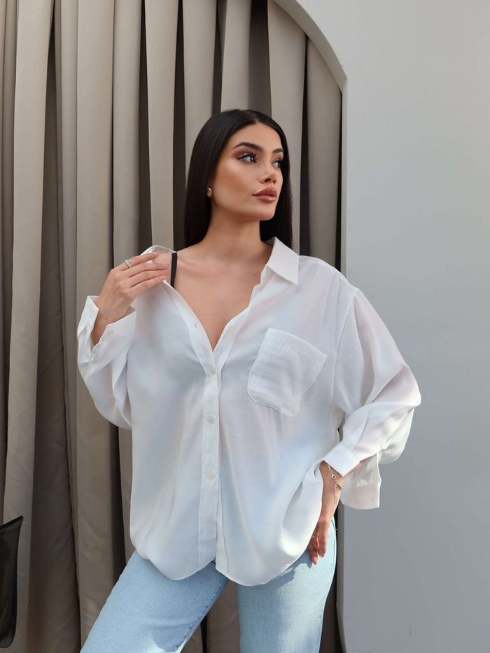 Düşük Omuz Oversize Gömlek
