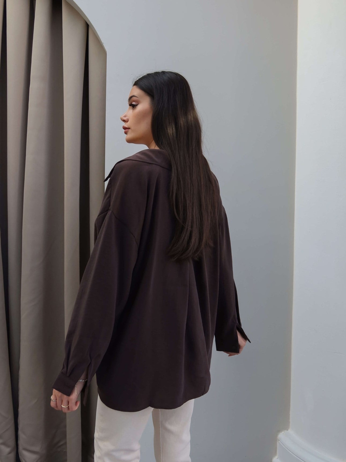 Düşük Omuz Oversize Gömlek