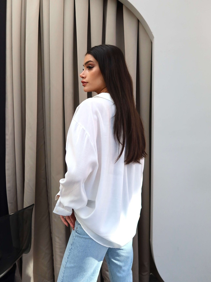 Düşük Omuz Oversize Gömlek