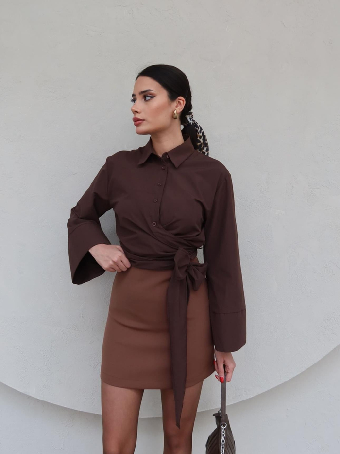 Düz Kesim Mini Etek
