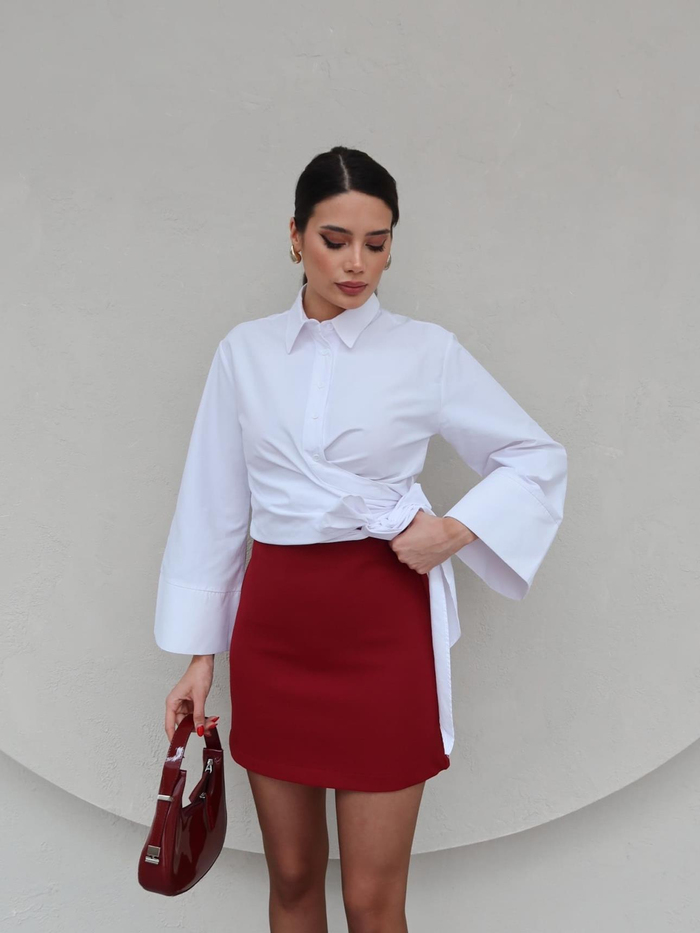Düz Kesim Mini Etek