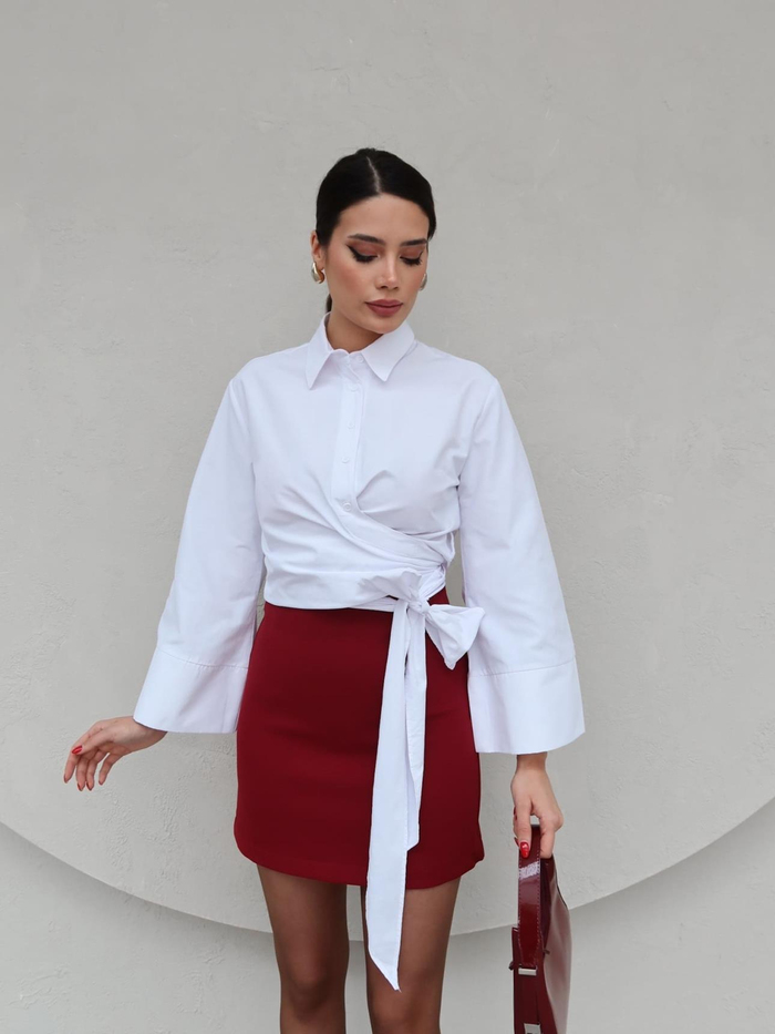 Düz Kesim Mini Etek