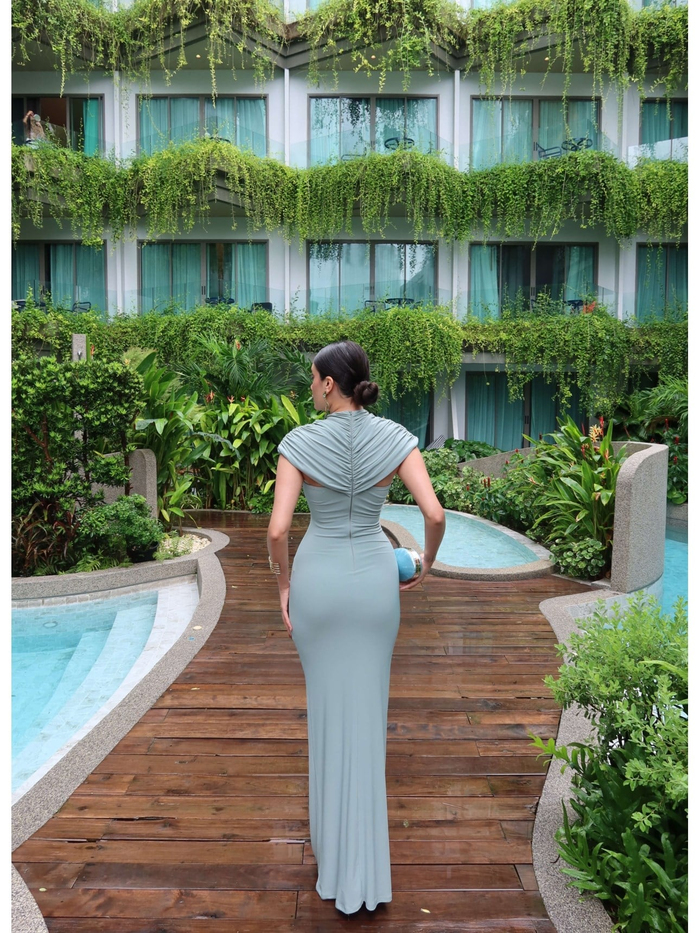 EH Collection Drape Yaka Maxi Elbise
