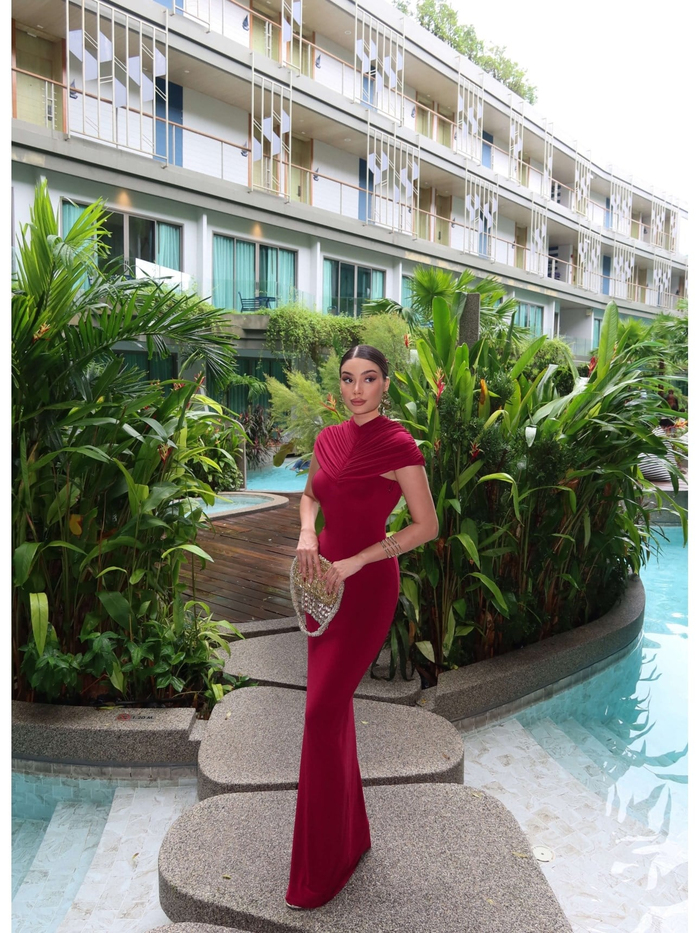 EH Collection Drape Yaka Maxi Elbise
