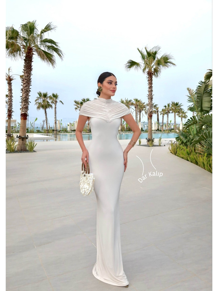 EH Collection Drape Yaka Maxi Elbise