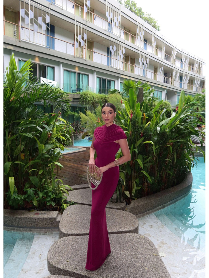 EH Collection Drape Yaka Maxi Elbise