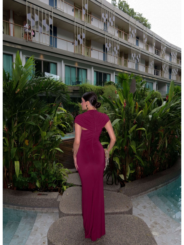 EH Collection Drape Yaka Maxi Elbise