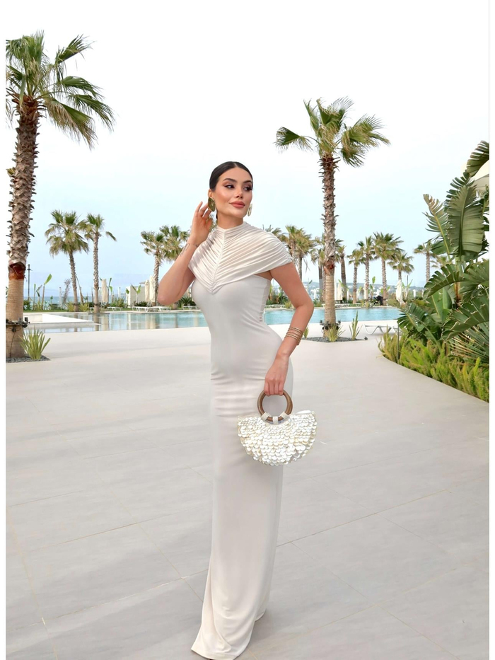 EH Collection Drape Yaka Maxi Elbise