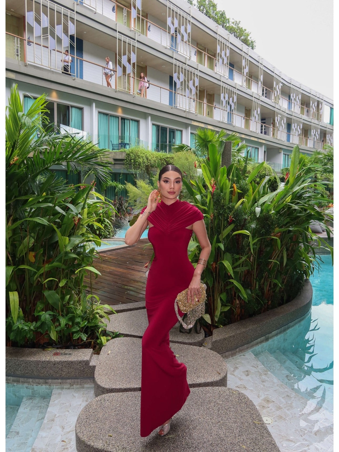 EH Collection Drape Yaka Maxi Elbise