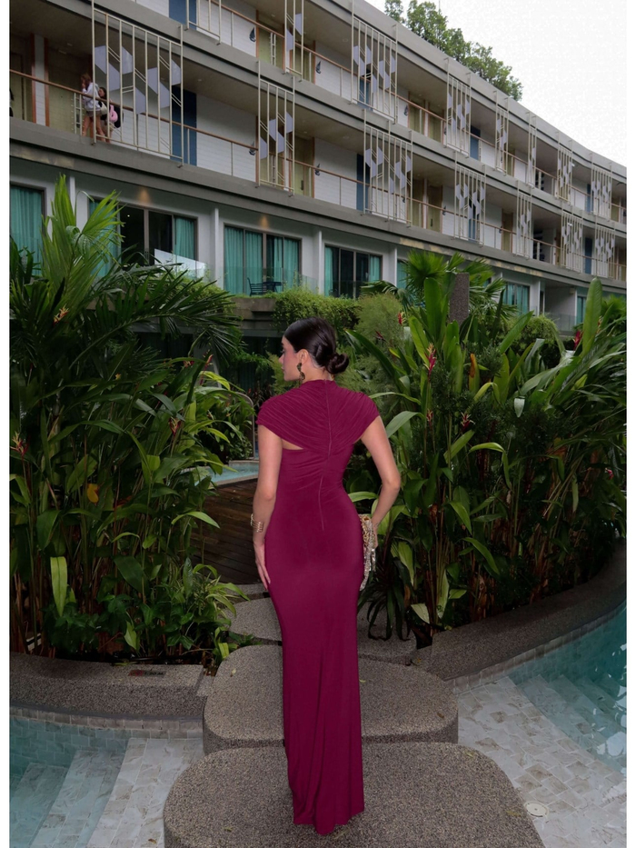 EH Collection Drape Yaka Maxi Elbise