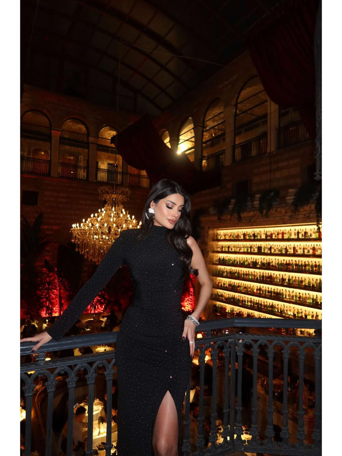 Eh Collection Gece Işıltılı Tek Kol Elbise