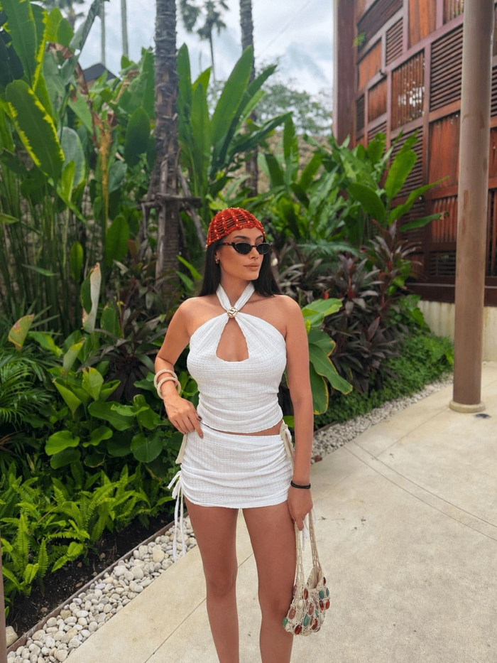 EH Collection Halter Yaka Aksesuar Detay Takım