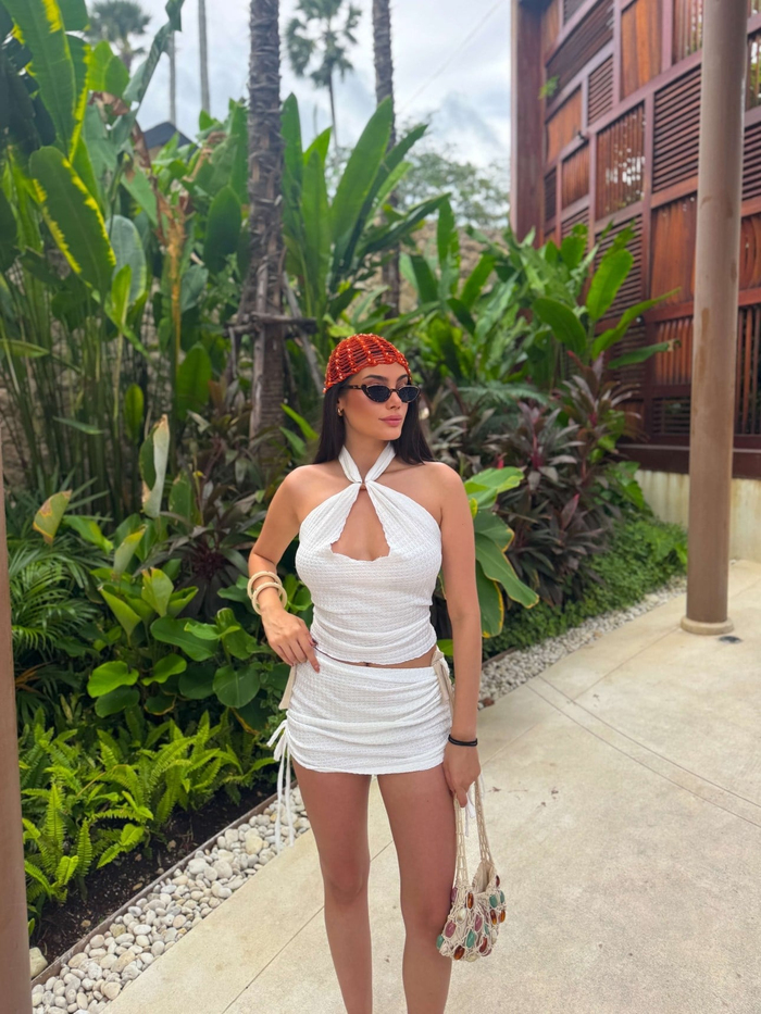 EH Collection Halter Yaka Aksesuar Detay Takım