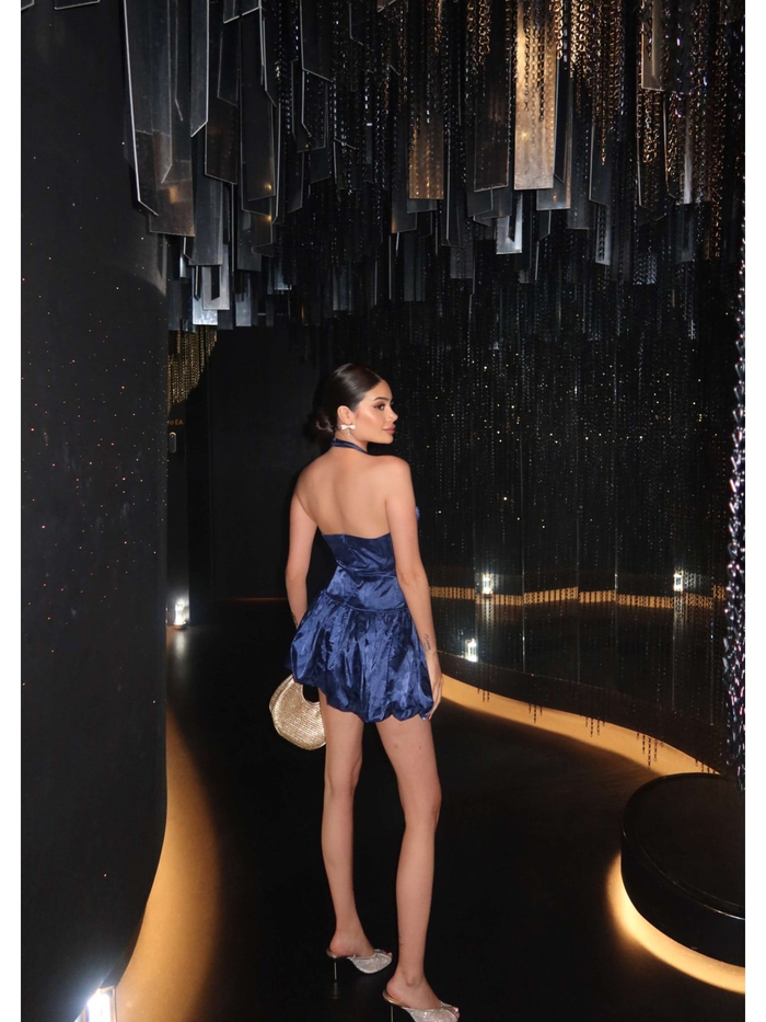 EH Collection Işıltılı Balon Mini Elbise