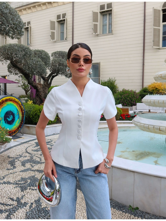 EH Collection Kaplama Düğme Kruvaze Ceket