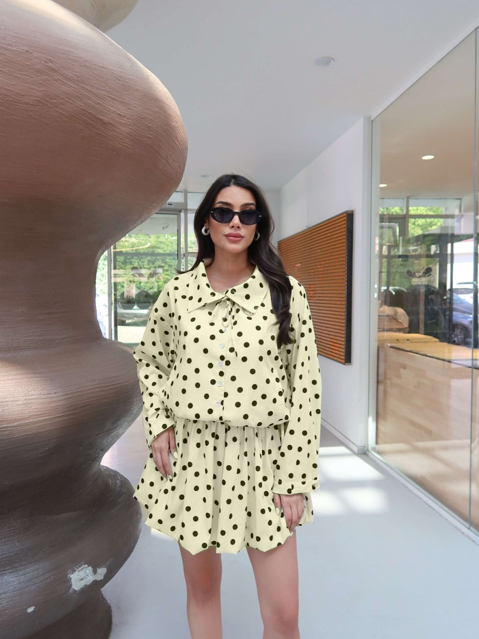 EH Collection Puantiyeli Balon Etek Takım