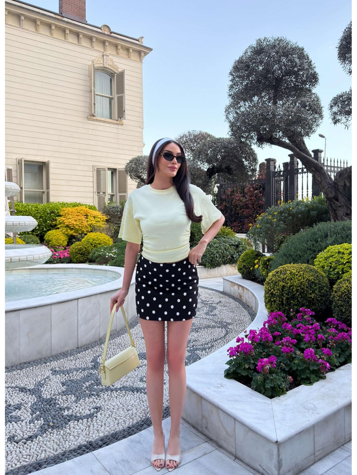 EH Collection Puantiyeli Mini Şort Etek