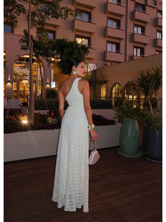 EH Collection Tek Omuz Dantel Elbise