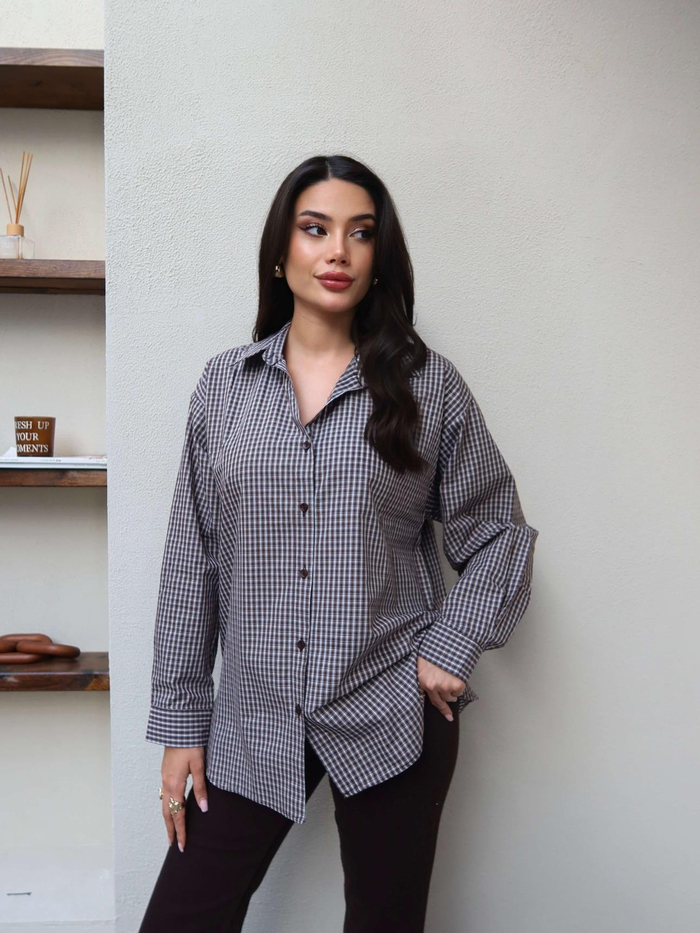 Ekose Oversize Gömlek