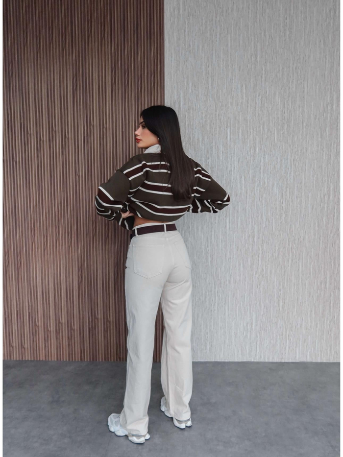 Ekru Straight Orj Jean