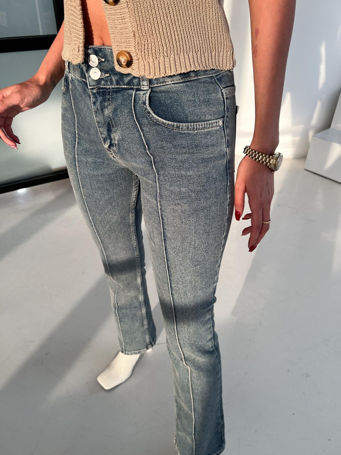 Eskitme Likralı Denim