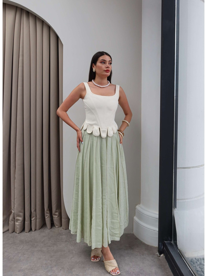 Fermuar Detaylı Korse Bluz