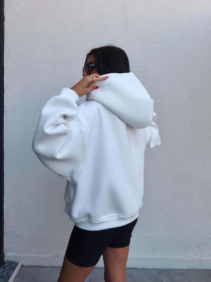 Fermuarlı Şardonlu Sweatshirt