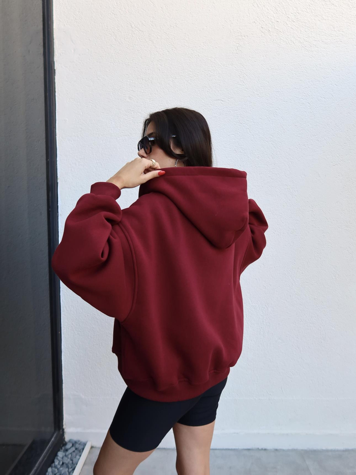 Fermuarlı Şardonlu Sweatshirt
