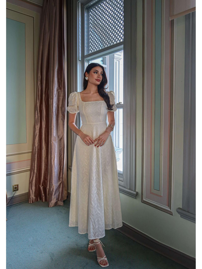 Fistolu Balon Kol Elbise