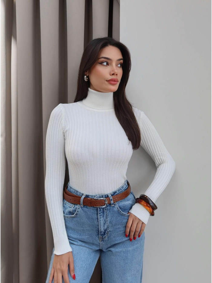 Fitilli Balıkçı Yaka Kazak