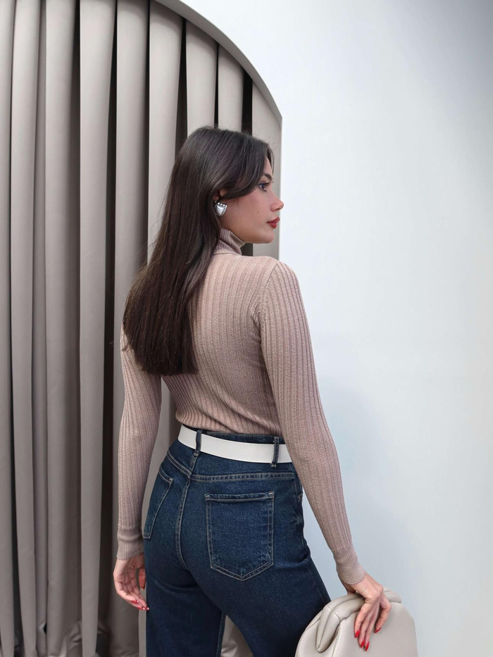 Fitilli Balıkçı Yaka Kazak