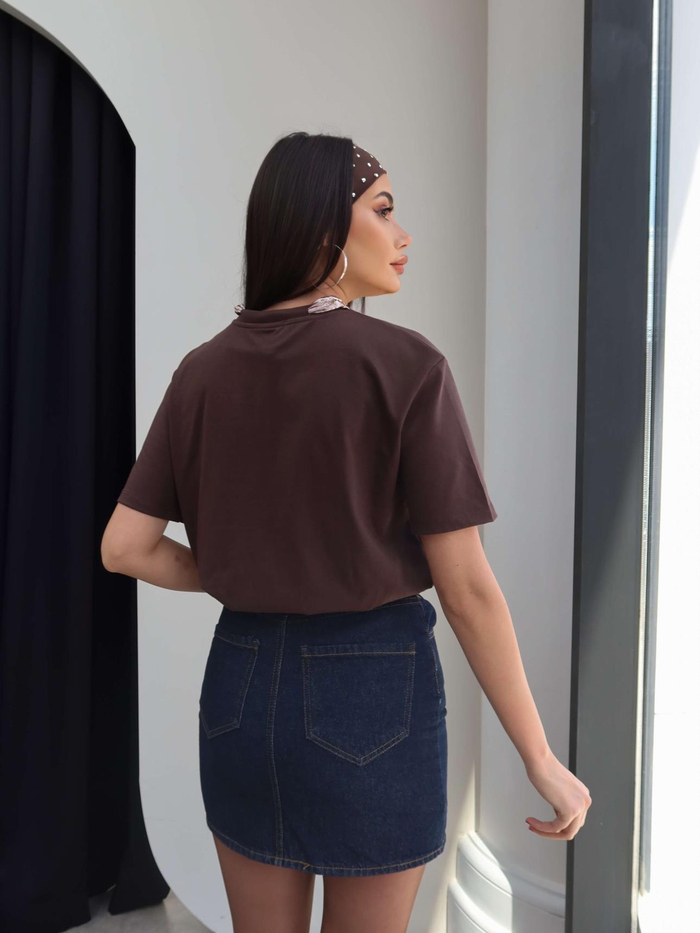 Fular Detay Aksesuarlı Tshirt