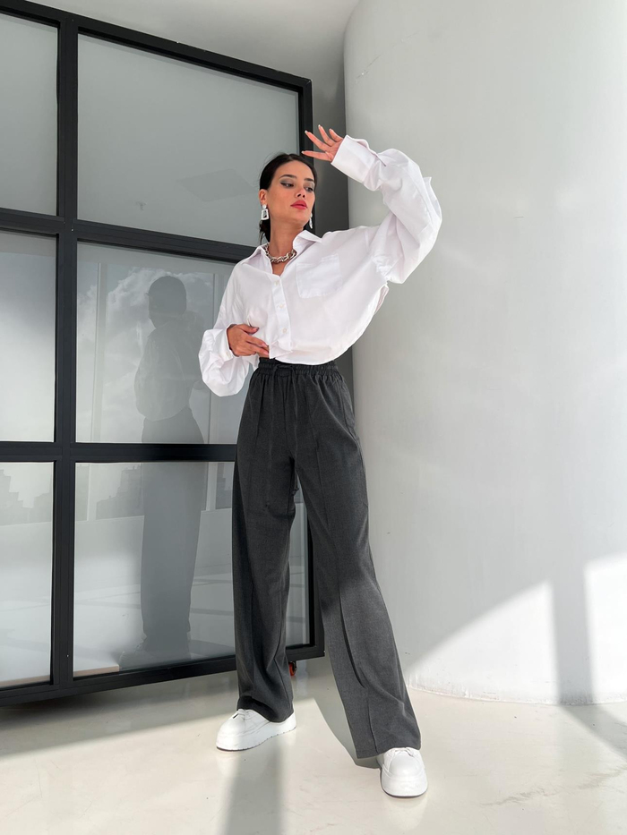 Füme Front Seam Baggy Pantolon