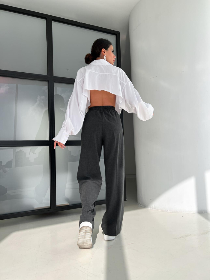 Füme Front Seam Baggy Pantolon