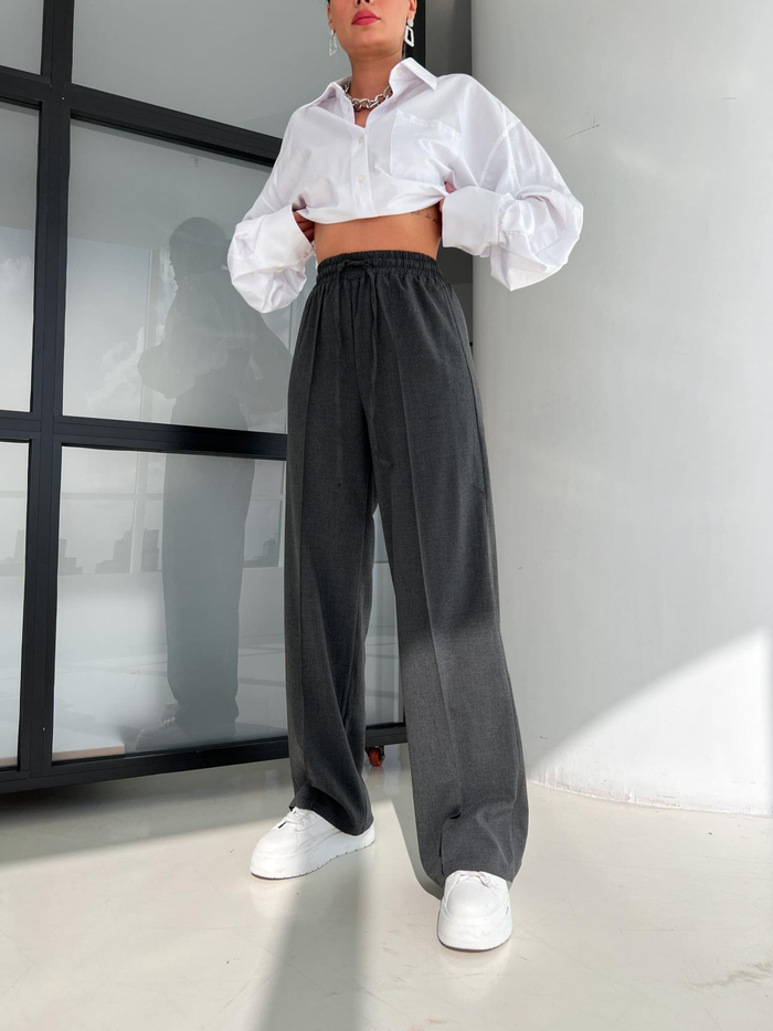 Füme Front Seam Baggy Pantolon