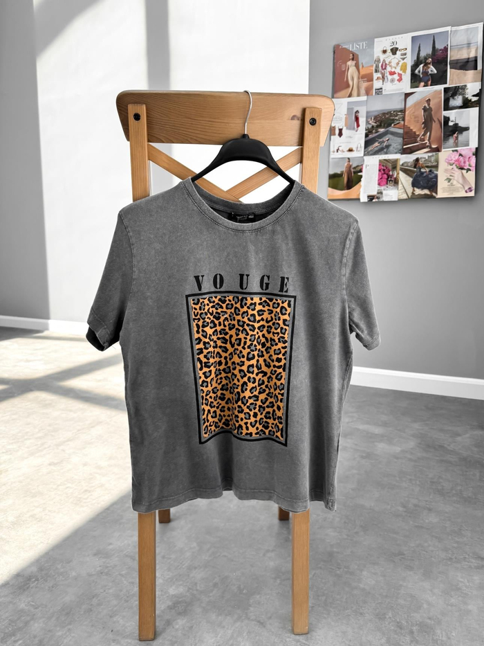 Füme Leo Baskılı VOG Tshirt