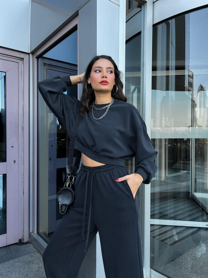 Füme Sweat Pantolon Takım
