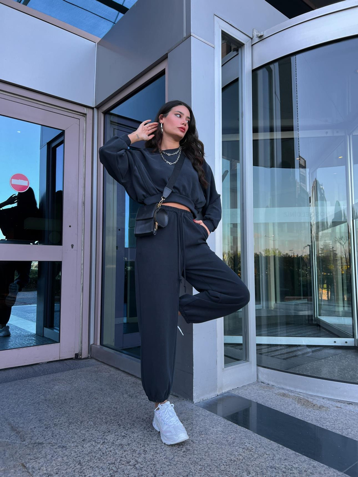 Füme Sweat Pantolon Takım