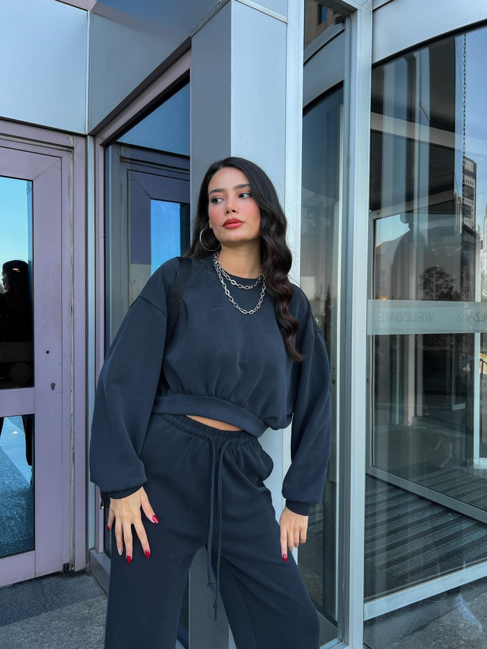 Füme Sweat Pantolon Takım