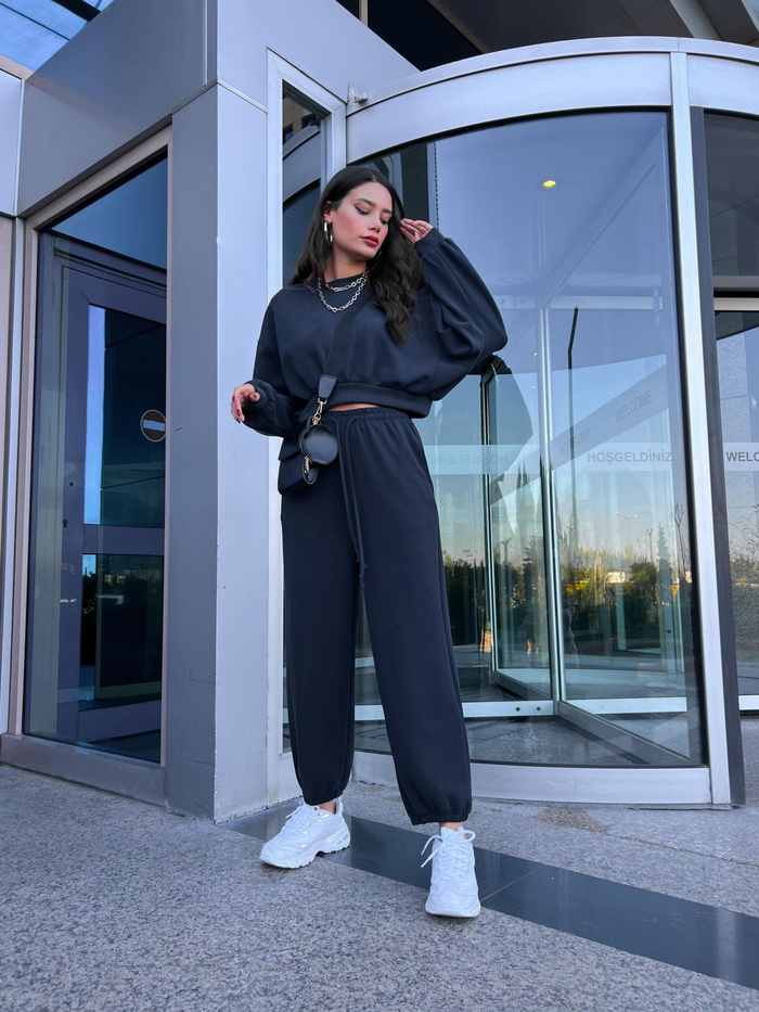 Füme Sweat Pantolon Takım
