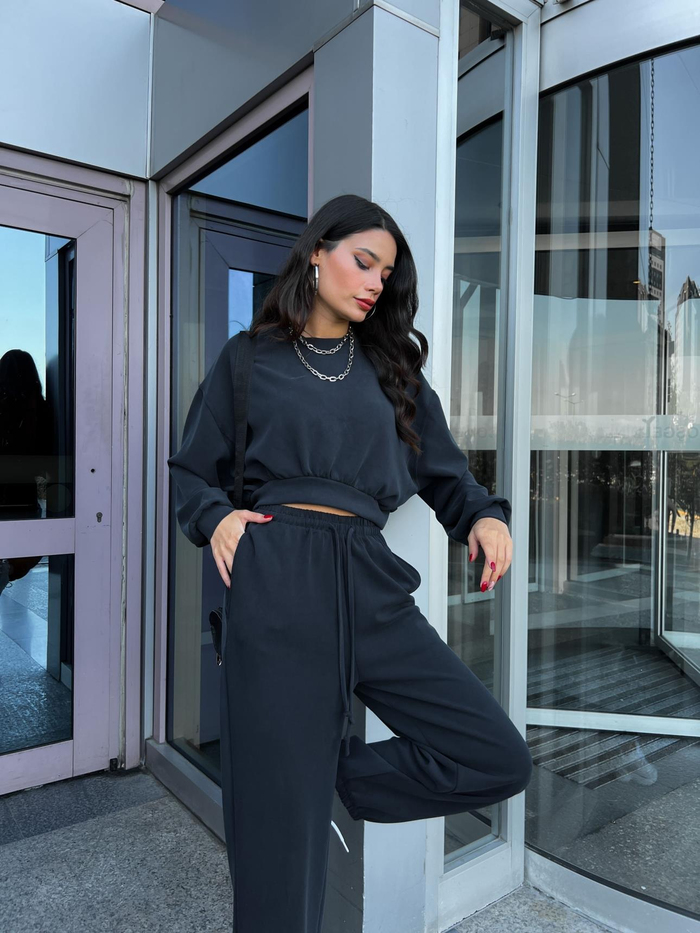 Füme Sweat Pantolon Takım
