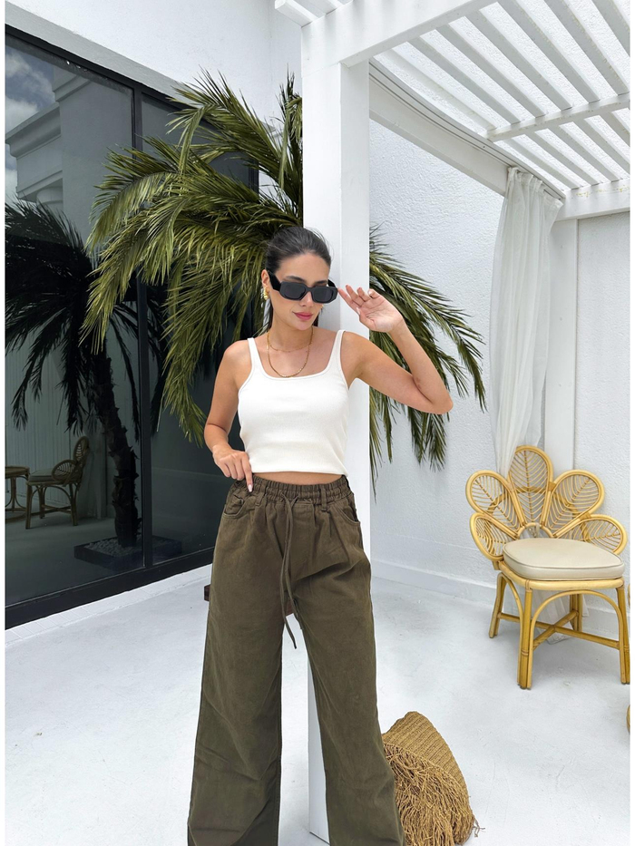 Gabardin Bol Kesim Pantolon