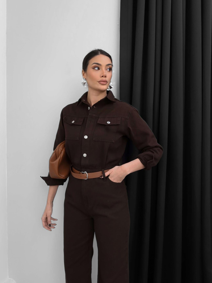 Gabardin Kemerli Tulum
