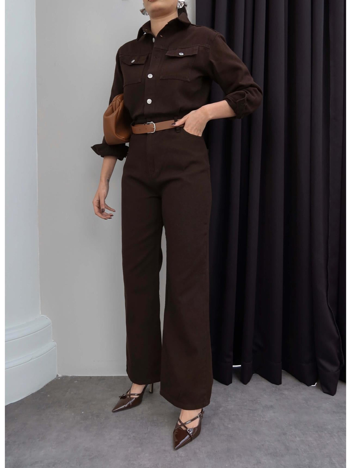 Gabardin Kemerli Tulum