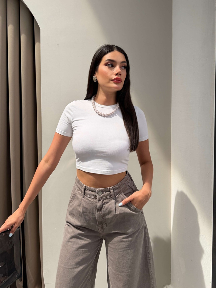 Geniş Paça Kapri Jean
