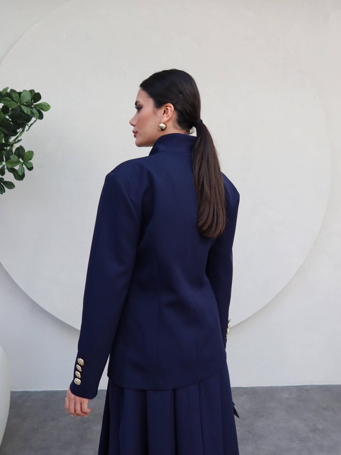 Gold Düğmeli Blazer Ceket