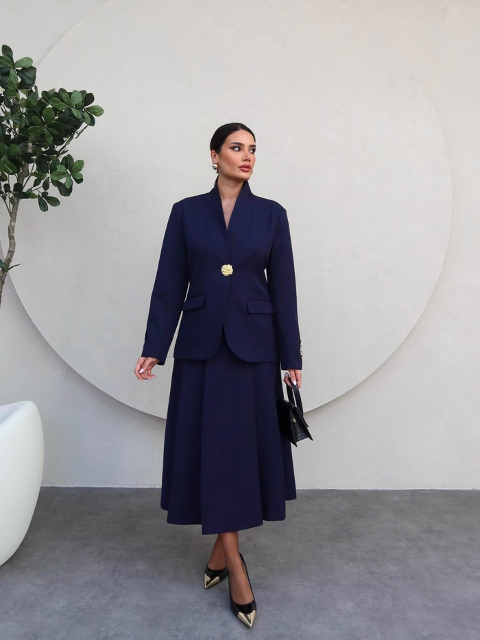 Gold Düğmeli Blazer Ceket