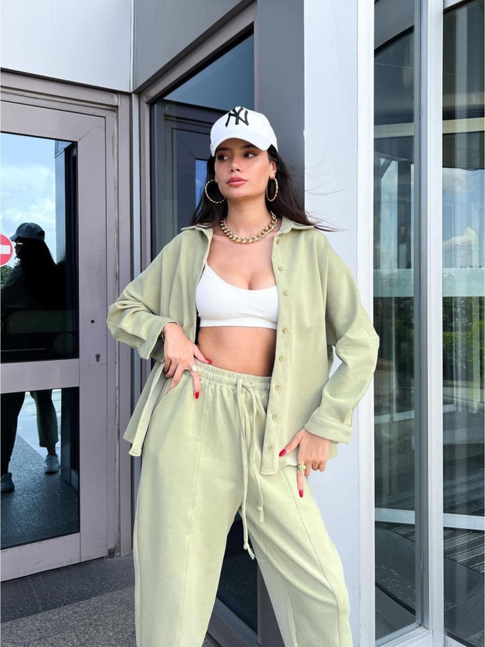Haki Chıc Oversize Takım