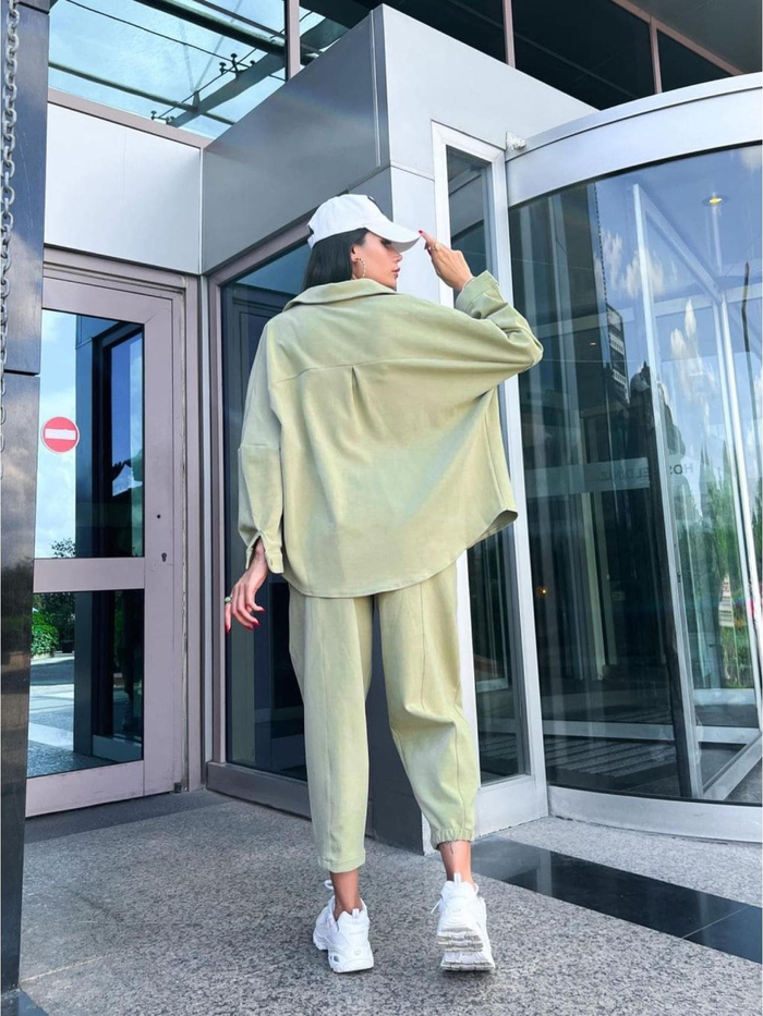 Haki Chıc Oversize Takım