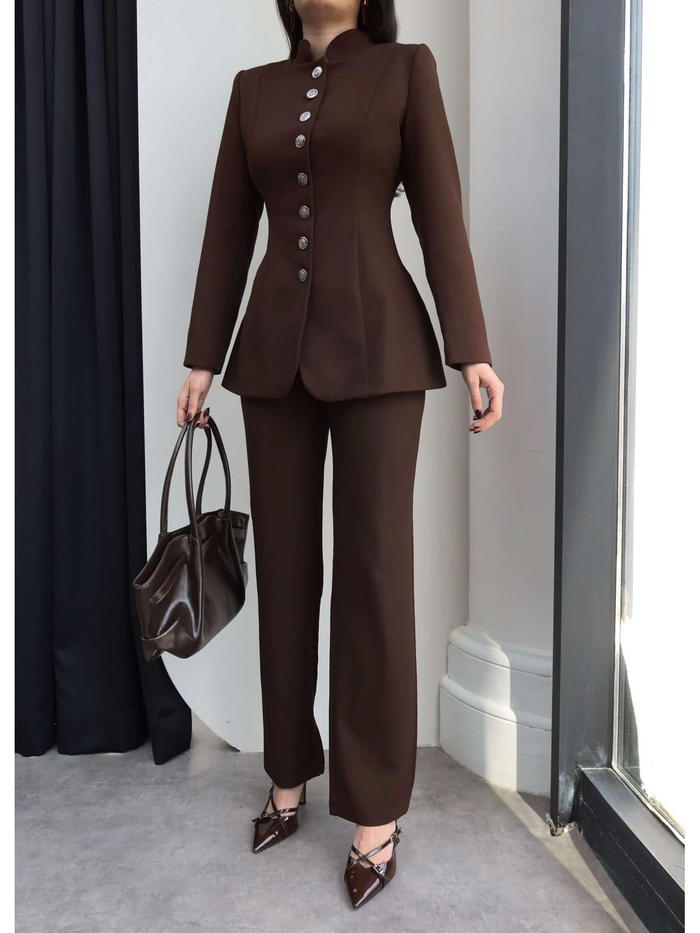 Hakim Yaka Düğmeli Takım